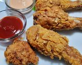 A picture of step 5 of KFC style Chicken.