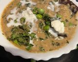 A picture of step 4 of Methi Malai Matar.