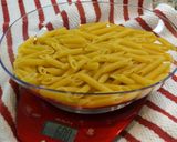 A picture of step 5 of Instant Pot Penne Pasta with Meat Sauce.