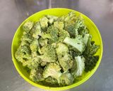 Une image de l'étape 3 de Purée de brocolis à la crème et parmesan.
