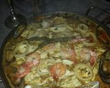 A picture of step 10 of Seafood Paella.