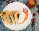 A picture of step 5 of Paneer tikka bread samosa.