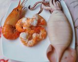 Hình bước làm 1 của món Gỏi khoai môn TÔM càng