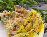 Hình bước làm 1 của món Bánh tráng nướng tại nhà 🍕