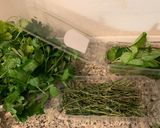 A picture of step 1 of Green herb sauce.