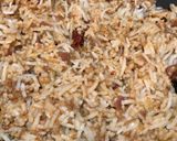 A picture of step 9 of Vangi Bath / Brinjal Rice.