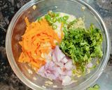 A picture of step 2 of Healthy Oats Veggies Egg Cheela.