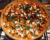 A picture of step 6 of Greek Orzo with chicken and kale.