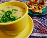 A picture of step 11 of Lentil_soup With#Chiken_grill_bite_in_Puff #spoon..