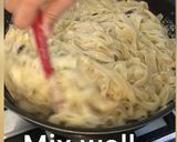 A picture of step 6 of Restaurant style fettuccine Alfredo pasta❤️❤️.