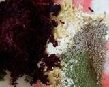 A picture of step 2 of Beetroot masala puri.