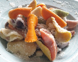 Foto del paso 5 de la receta: 🍄🍄Pasta de colores con fiambre de pavo y champiñones
