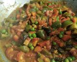 A picture of step 4 of Mix veg Chatpati.