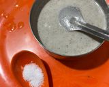 A picture of step 1 of Kambu (pearl millets dosa).