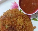 A picture of step 6 of Besan cheela.