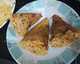 A picture of step 3 of Leftover roti cone.