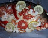 A picture of step 4 of Baked Fish en Papillote.