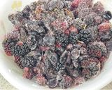 A picture of step 5 of Mulberry Cake (Mulberry from my pot garden).