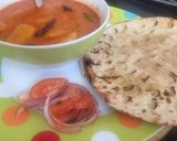A picture of step 12 of Dahi Wale Gatta Sabzi with Khoba Roti.