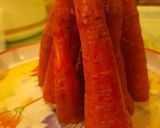 A picture of step 1 of Gajar ka halwa with peels.