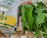 A picture of step 1 of Jowar Spinach Mathri.