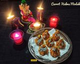 A picture of step 9 of Carrot Halwa Modak.
