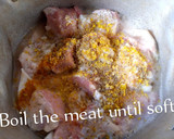 A picture of step 1 of Pounded Yam and Egusi Soup with Bitterleaf.