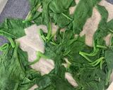 A picture of step 1 of Spinach Fettuccine.