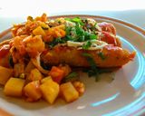 A picture of step 15 of Red Enchiladas with Vegetable Picadillo.