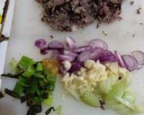 Foto langkah ke 2 dari resep Terong Daging Saos Barbeque.