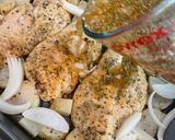 A picture of step 5 of Lemon Garlic Chicken/ Mediterranean Bowls.