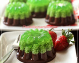 Foto langkah ke 4 dari resep Puding Lumut Pandan Cokelat gurih bangett.