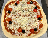 Foto del paso 9 de la receta: Pizza de rúcula y prosciutto con masa madre casera