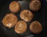 A picture of step 2 of Juicy portabellini mushrooms on seedy toast.
