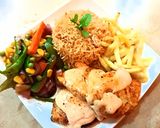 A picture of step 4 of Moroccan chicken steak.