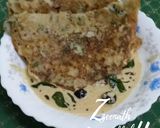 A picture of step 4 of Jowar Dosas/Sorghum Flour Dosas with Rice.
