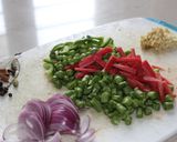 A picture of step 1 of Veg Pulav.
