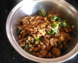 A picture of step 1 of Aloo kathal chop.