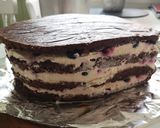 Pas rețetă Tort ❤️ de ciocolată cu cremă de mascarpone și fructe de pădure 7 fotografie