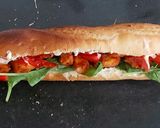 A picture of step 6 of My Marinated Kimchi Chicken and Sweet Pepper Sandwich.