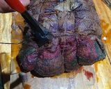 Foto del paso 9 de la receta: Centro de cuadril relleno al trapo, en brasas y puré mixto crema