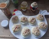 Foto del paso 9 de la receta: 261.Huevos rellenos de anchoas y queso rallado