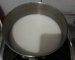 Puding cendol lumut pandan - Step 1