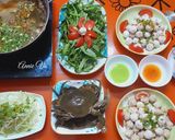 Hình bước làm 5 của món Lẩu cua nấu bầu