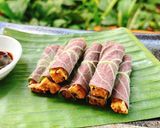 Hình bước làm 2 của món Lá mơ lông cuốn đậu hũ