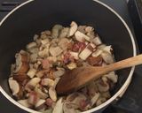 A picture of step 1 of Mushroom and garlic sauce with courgette ribbons and pan fried steak.