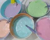Foto langkah ke 4 dari resep Steamed Rainbow Cake Ny Liem.