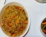 A picture of step 8 of Fried rice with Irish potato salad.