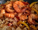 A picture of step 6 of Peri Peri Shrimp with Spicy Rice.