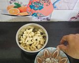 A picture of step 1 of Kaju katli.